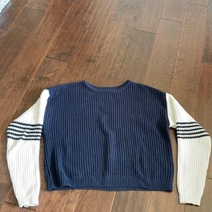 blue cropped sweater